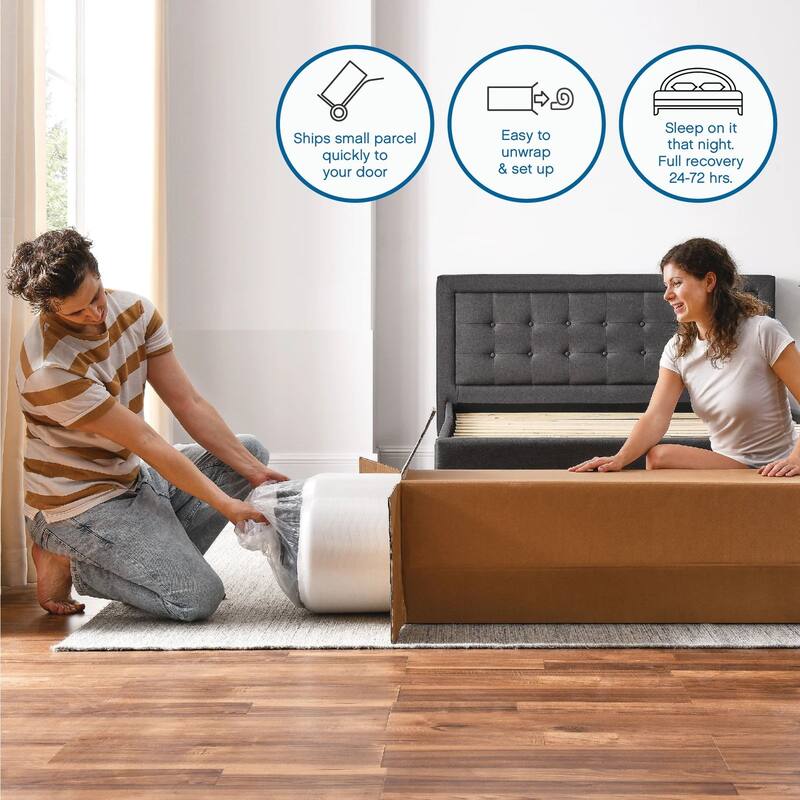 14 inch Memory Foam Mattress, Gel Mattress for Cool Sleep & Pressure Relief, Mattress-in-a-Box