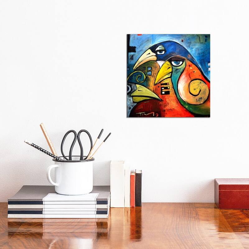 iCanvas "Trois Oiseaux" by Tim Nyberg Canvas Print - 12x12x0.75