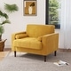 preview thumbnail 50 of 51, Modern Upholstered Corduroy Accent Chair With Arms Pillows
