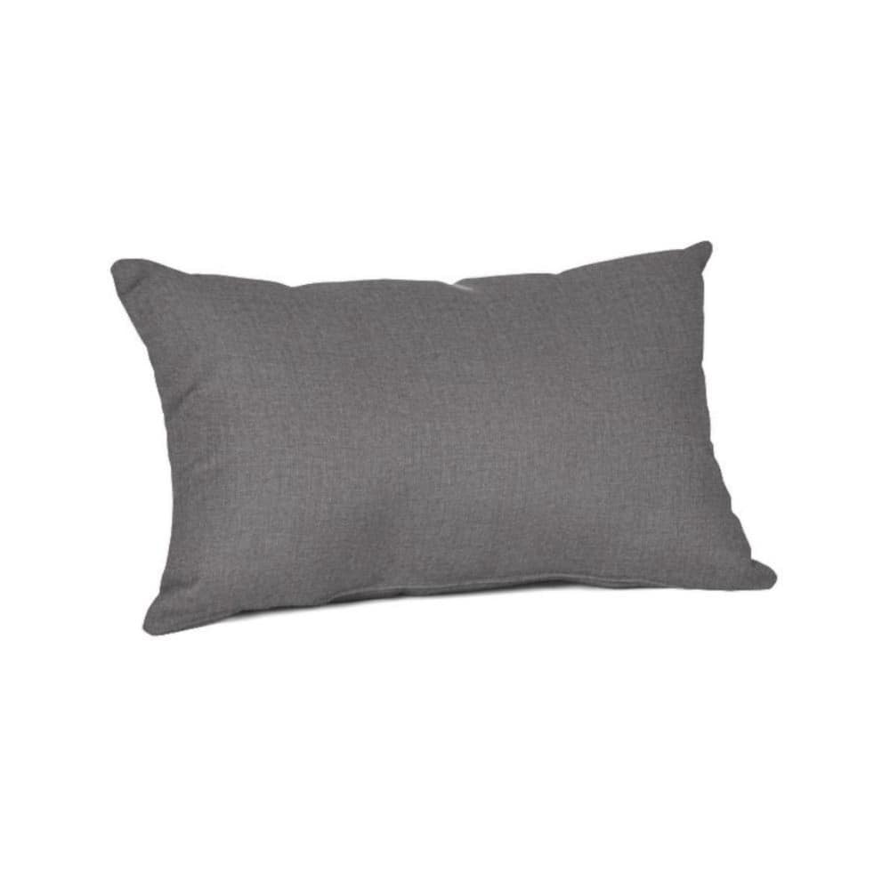 Sunbrella Solid Fabric 1-Piece Indoor/Outdoor Lumbar Pillow, 19"W x 12"L