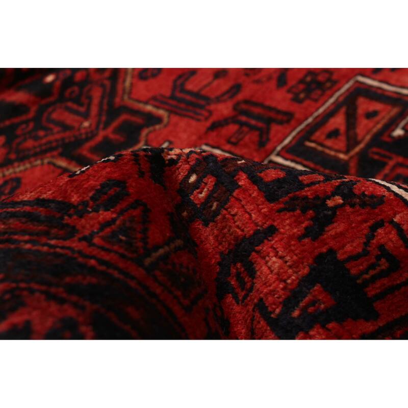 ECARPETGALLERY Hand-knotted Anadol Red Wool Rug - 3'5 x 9'9