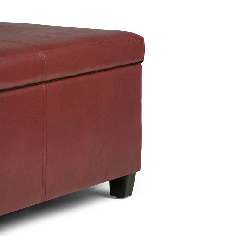 WYNDENHALL Franklin 48-in. Wide Contemporary Rectangular Storage Ottoman