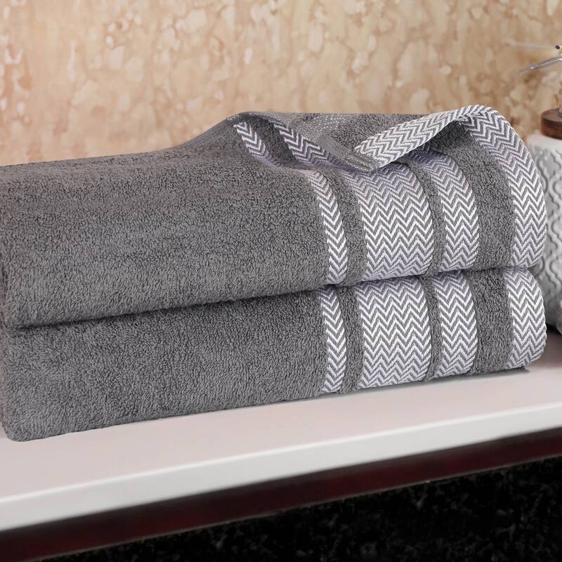 Superior Hays Cotton Absorbent Medium Weight Bath Towels, Set of 2