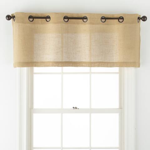 Embry Grommet Top Burlap Curtain Valance - 54" x 18"