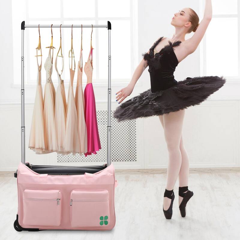 DoCred Suitcase Sets with Garment Rack and Wheel, Dance Bag