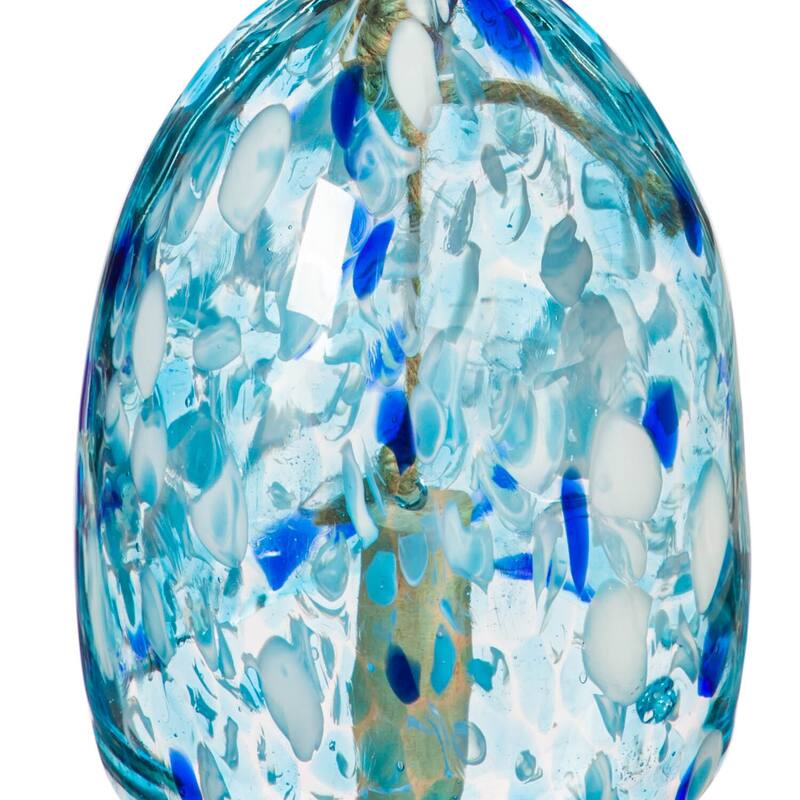 Art Glass Speckle Light Blue Bell Chime