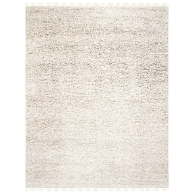 SAFAVIEH Casablanca Shag Tribal Beige Wool Rug