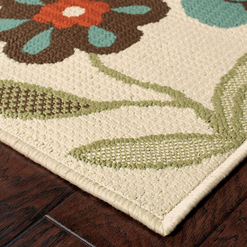 Vista Home Malta Floral Garden Indoor-Outdoor Area Rug
