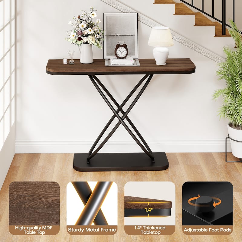 47.4" Industrial Console Table for Entryway Sofa Table - 47.4"L x 14"W x 32.8"H