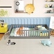preview thumbnail 70 of 92, Modern Floor Platform Bed with Fence and Door