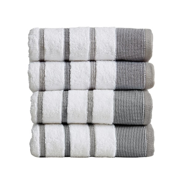 Great Bay Home Cotton Diamond Textured Quick-Dry Towel Set (Hand Towel  (6-Pack), Copper)