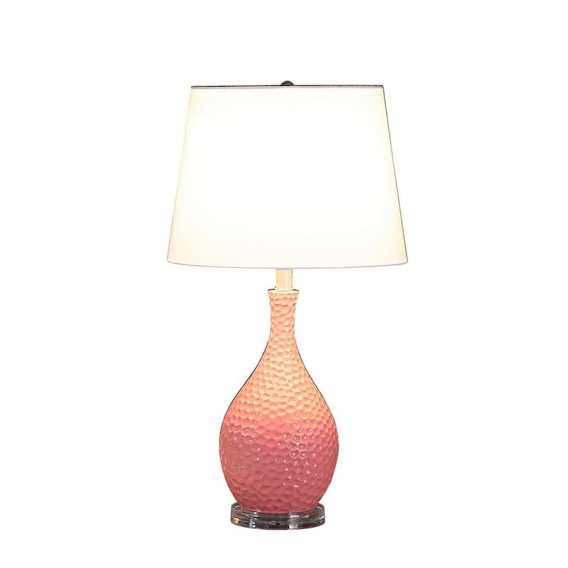 28 Inch Mid-Century Pebble Resin Table Lamp