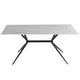 preview thumbnail 69 of 131, Elega Modern Sintered Stone Dining Table Modern Trestle Base Powder-Coated Steel Frame Kitchen Table - 47"-71"