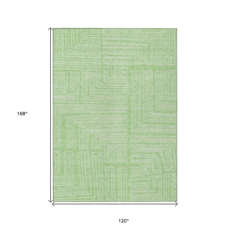 HomeRoots Geometric Transitional Rectangle Outdoor Rug
