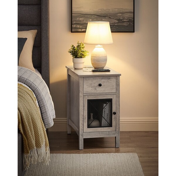 End table with light and usb port discount