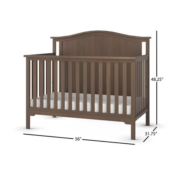 dimension image slide 0 of 4, Forever Eclectic Hampton Arch Top 4-in-1 Convertible Crib
