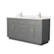 Option Dark Gray, Gold Trim, White Quartz Top