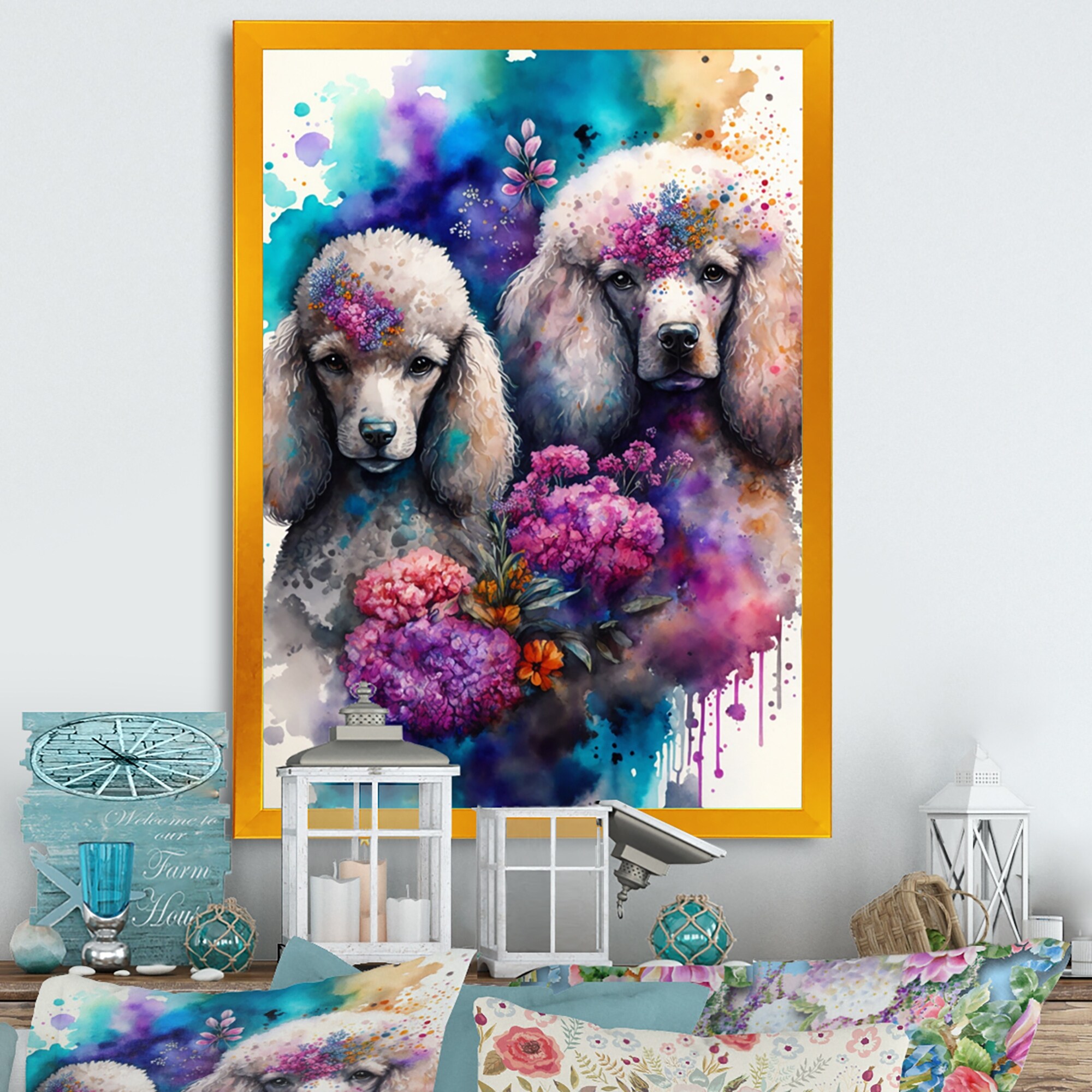 Poodle top art prints