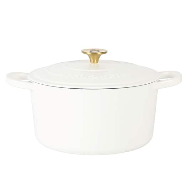 Crock Pot Artisan 7-Quart Round Dutch Oven - White