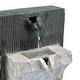 preview thumbnail 10 of 9, Alpine Corporation 14" Tall Modern Cascading Tabletop Fountain Decoration with LED Lights