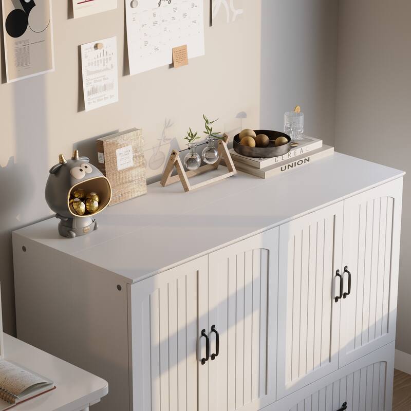 Convertible Murphy Bed Multifunctional Rooms Accent Cabinet Dresser