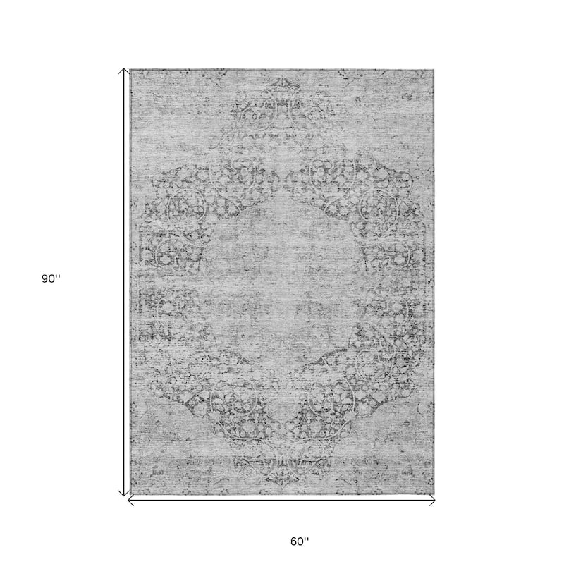 HomeRoots Oriental Traditional Rectangle Outdoor Rug