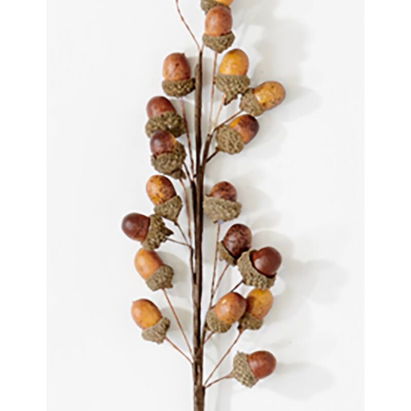 20" Artificial Acorns Spray For Fall Harvest Or Christmas, Set of 5 - 20