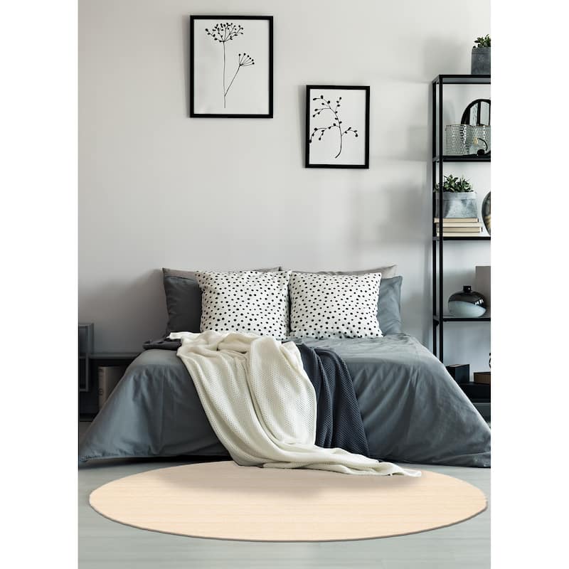 Kashkuli Gabbeh Cream Rug 4'0" x 3'11" - 4'0 x 3'11