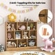 preview thumbnail 21 of 21, 41 inches Wooden Toy Storage Organizer with 10 Cubes for Kids - 47.5" x 9.5" x 41" (L x W x H)
