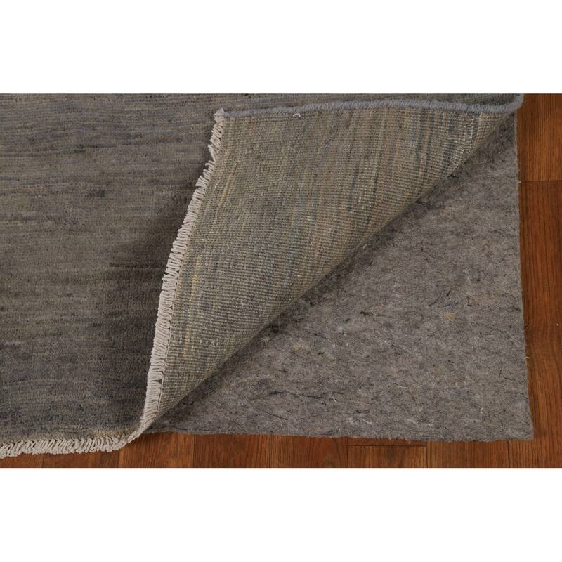 Contemporary Gabbeh Runner Rug Hand-Knotted Wool Carpet - 2'8"x 9'5"
