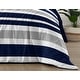 preview thumbnail 6 of 4, Sweet Jojo Designs Navy Blue and Gray Stripe 2-piece Twin Comforter Set
