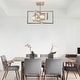 preview thumbnail 34 of 61, Zjvaive 3-Light Rectangular Semi Flush Mount Ceiling Light Farmhouse Metal Cage Light Fixture