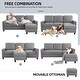 preview thumbnail 24 of 46, Futzca Modern L-shaped Convertible Sectional Sofa w/ Reversible Chaise