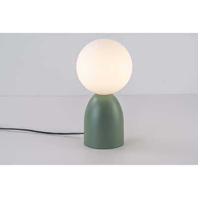 Modern & Contemporary 1-Light Green Accent Table Lamp with Glass Globe
