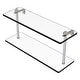 preview thumbnail 15 of 17, Allied Brass 16 Inch Two Tiered Glass Shelf Satin Nickel