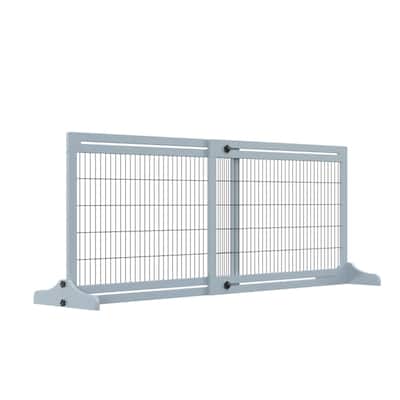 Wooden Pet Gate with Adjustable Length Perfect for Small to Medium Dogs