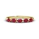 preview thumbnail 9 of 16, TriJewels Pear Cut Ruby 1 1/4 ctw Womens Wedding Band 14K Gold