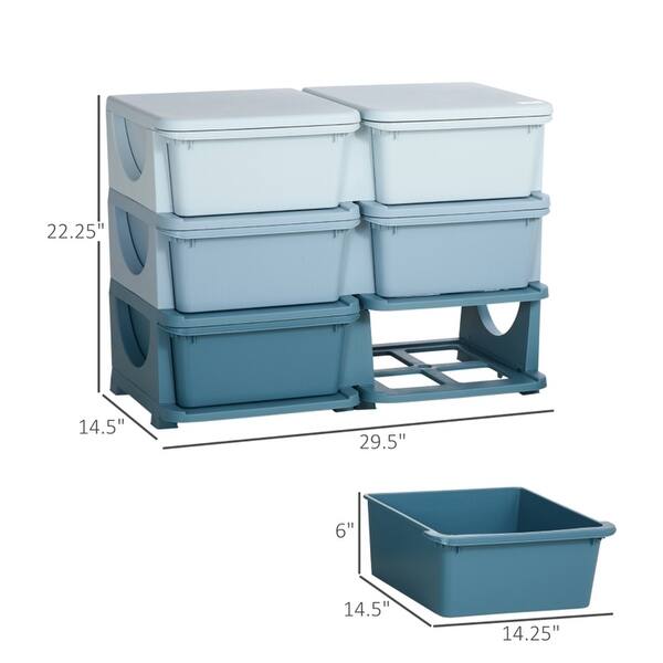 dimension image slide 4 of 6, Fully remove the bins Kids Storage Unit Dresser