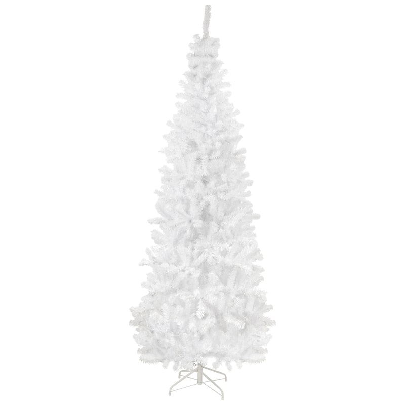 Slim White Georgian Pine Artificial Christmas Tree - 6.5' - Unlit - 6.5 Foot