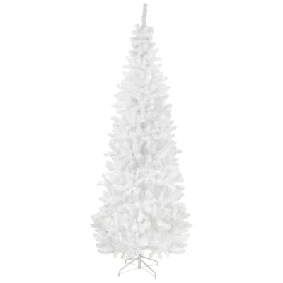 Slim White Georgian Pine Artificial Christmas Tree - 6.5' - Unlit - 6.5 Foot