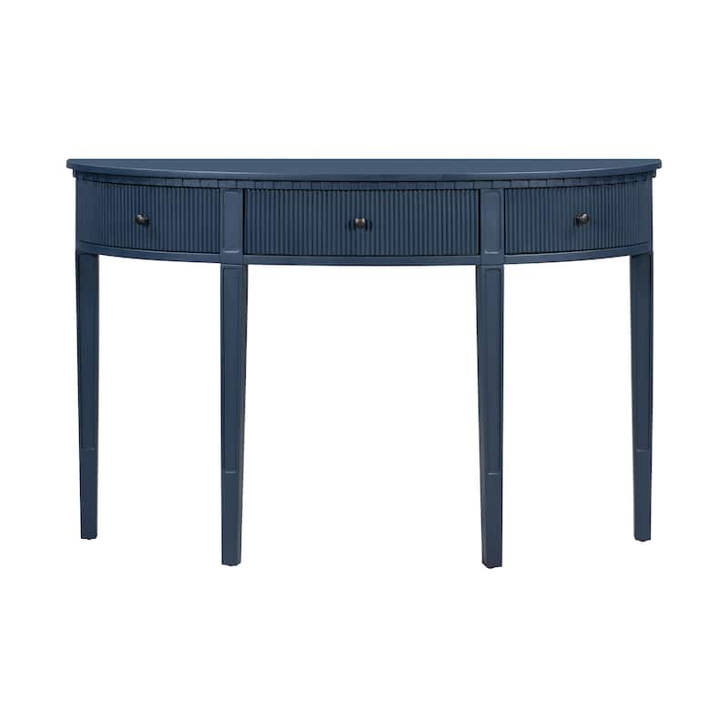 Console Table with Vertical Stripe Drawers