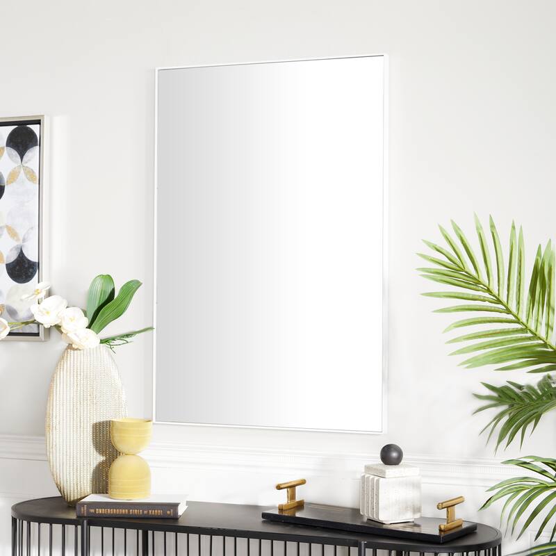Contemporary Rectangular Wall Mirror - Multiple Finishes and Sizes
