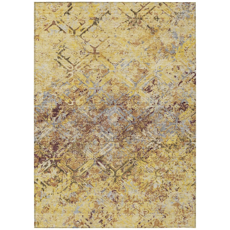 HomeRoots Geometric Transitional Rectangle Outdoor Rug