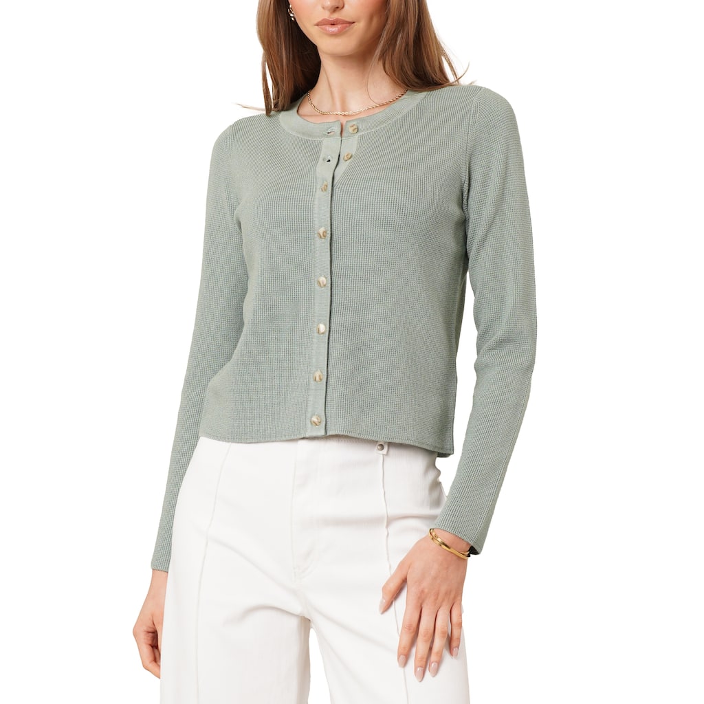 Cyrus Waffle-Knit Cardigan