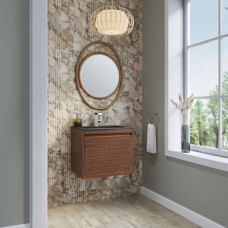James Martin Vanities 805-V23.6-BN-CH Mantova 24" Single Basin Poplar