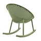 preview thumbnail 39 of 45, Set of 2 Mid-Century Modern Rocking Lounge Chairs - Egg-Shaped Breathable Plastic Seat with Durable Plastic Base, Accent Seating