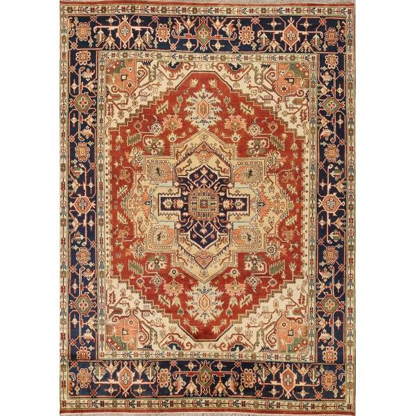 Shop Geometric Heriz Serapi Oriental Home Decor Area Rug Handmade Carpet 8 0 X 9 11 On Sale Overstock 31256690