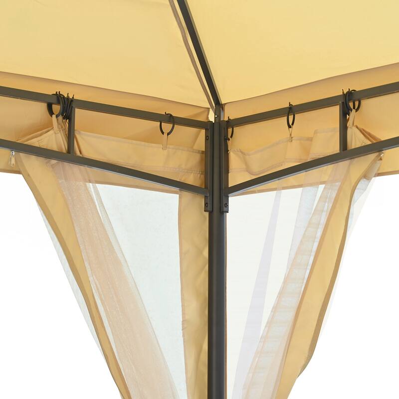 10x10 Outdoor Gazebo Tent with Double Roofs