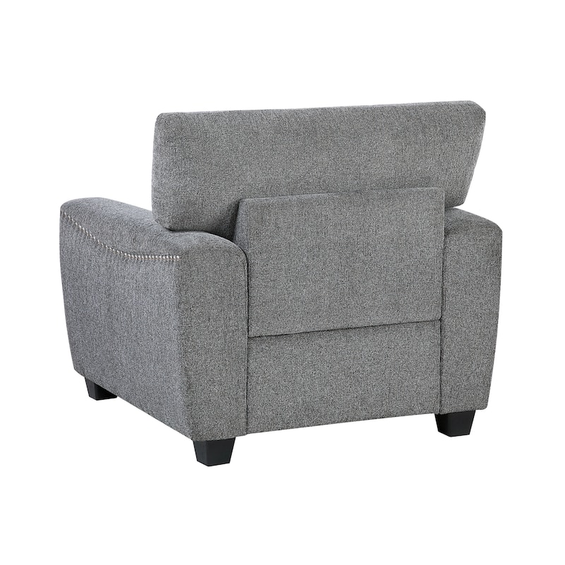 Windsor 41" Chenille Accent Chair - Nailhead Trim Details