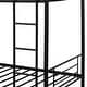 preview thumbnail 9 of 7, Twin Over Twin Metal Bunk Bed with Built-in Ladder and Guardrails, Black